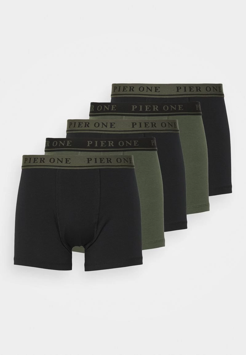 Pier One 5 PACK - Panties - Black/khaki