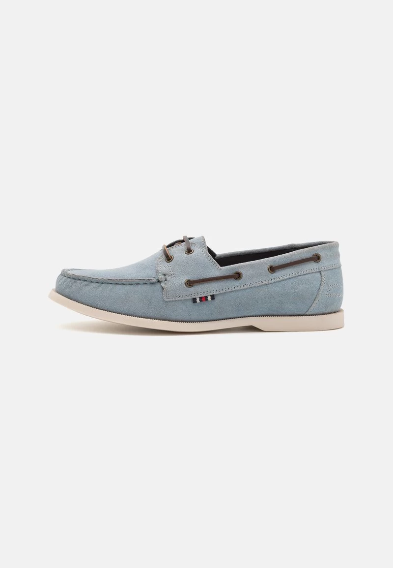 Pier One LEATHER UNISEX - Bootsschuh - Light Blue