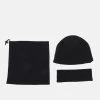 Pier One FLEECE UNISEX SET - Mütze - Black