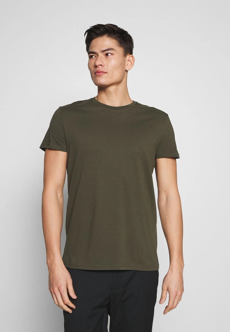 Pier One 5 PACK - T-Shirt Basic - Olive/ White/ Navy /yellow /black – Bild 4