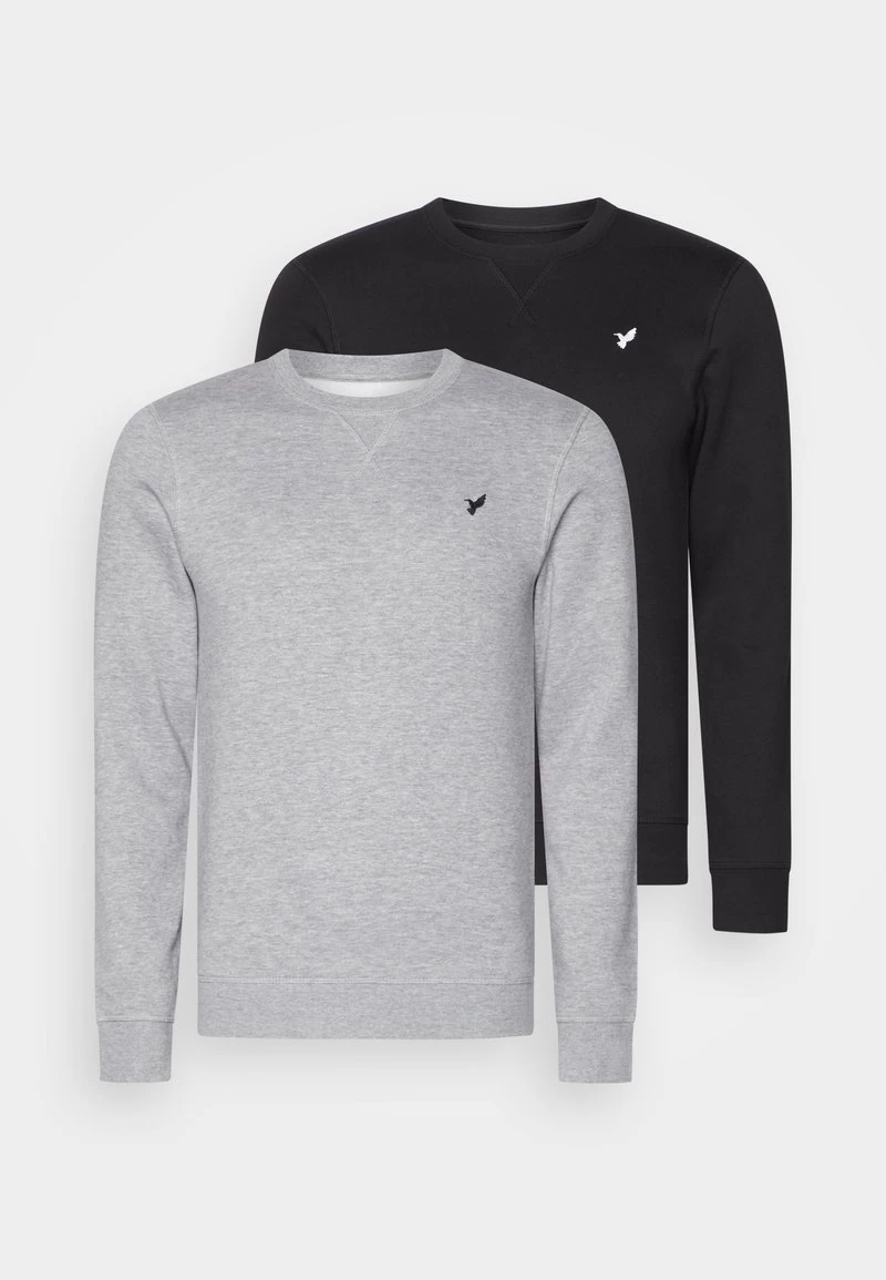 Pier One Sweatshirt - Black/mottled Grey