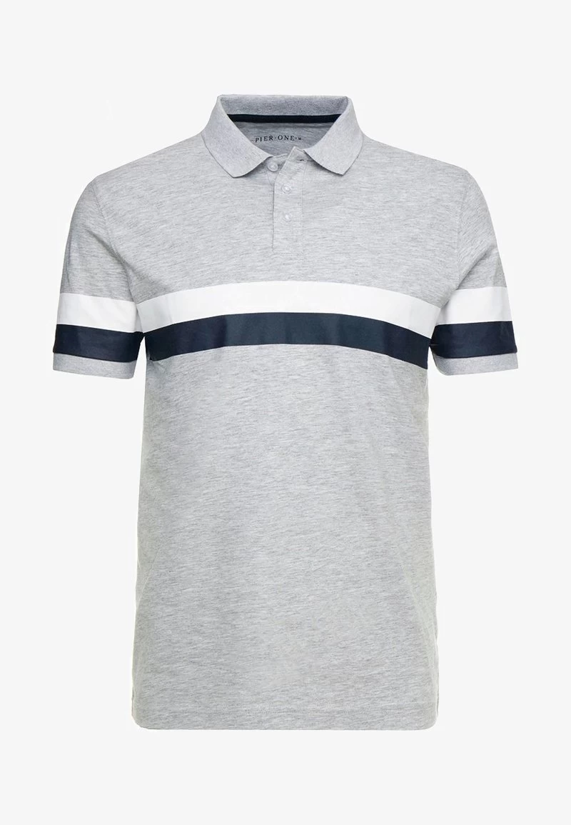 Pier One Poloshirt - Mottled Light Grey – Bild 5