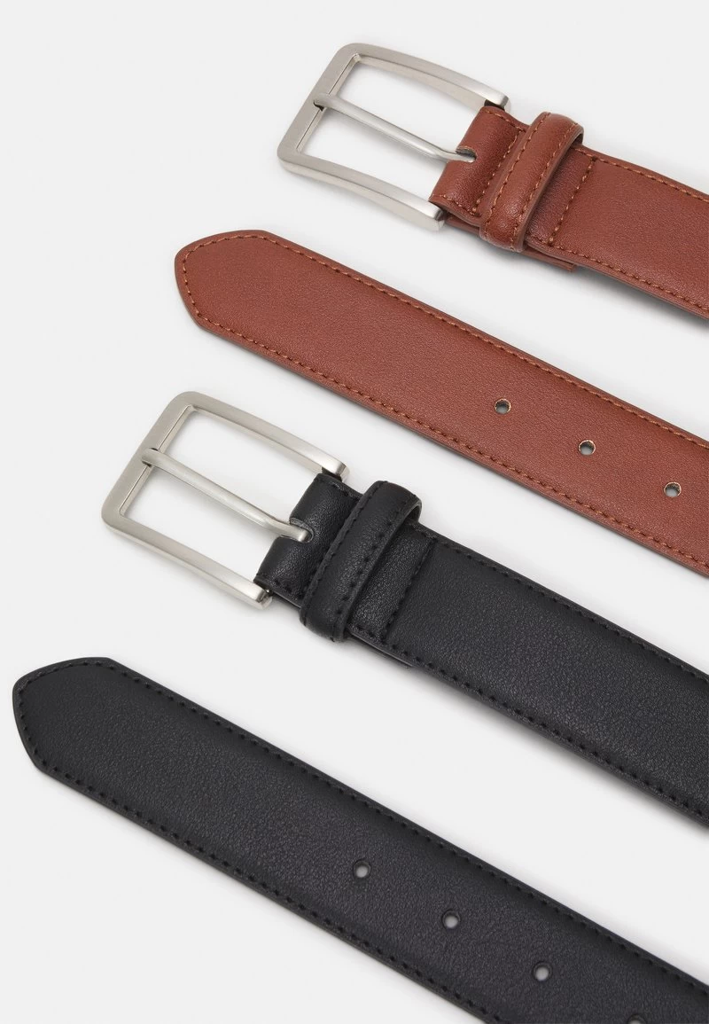 Pier One 2 PACK - Gürtel - Brown/black – Bild 2