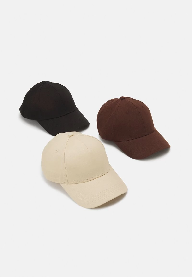 Pier One UNISEX 3 PACK - Cap - Black/dark Brown/beige – Bild 5