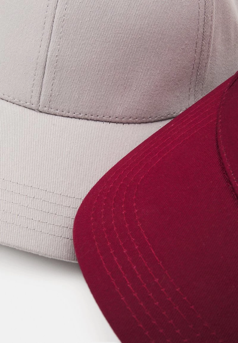 Pier One UNISEX 2 PACK - Cap - Light Grey/berry – Bild 4