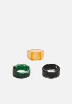 Pier One 3 PACK - Ring - Black/green/orange